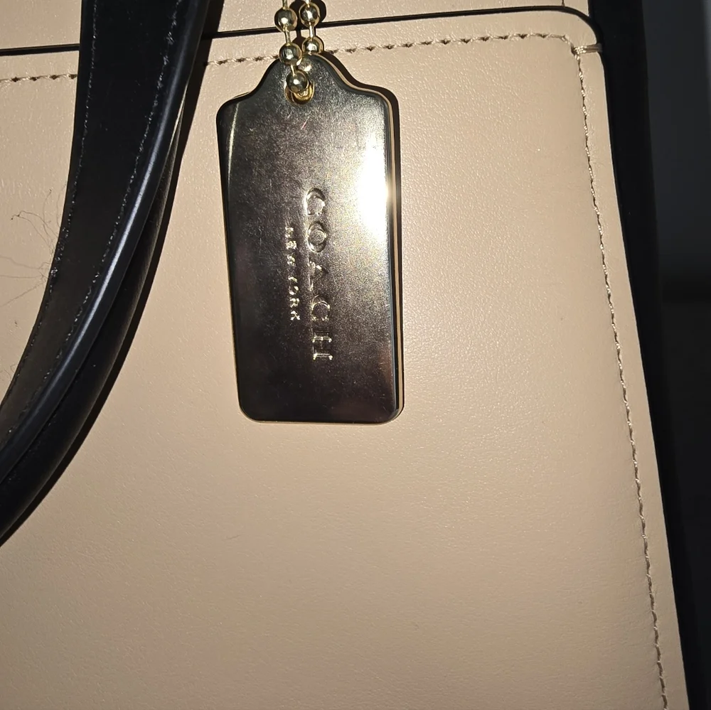 Coach‎ Grace Black and Tan Leather Satchel & Dusty NWOT